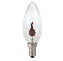 CALEX LED Filament lamp E14/3W kaarsvorm, flakkerend