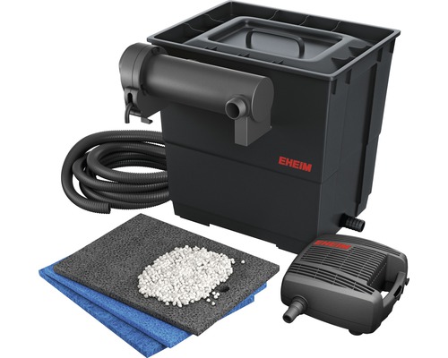 EHEIM vijverfilter met filterspons, filtervlies, filtermedium en vijverpomp