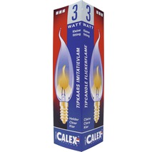 CALEX LED Filament lamp E14/3W kaarsvorm tip, flakkerend
