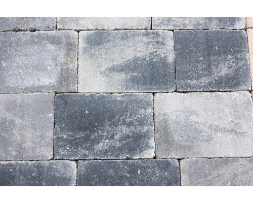 EXCLUTON Straatsteen Abbeystones getrommeld grijs/zwart, 20x30x6 cm