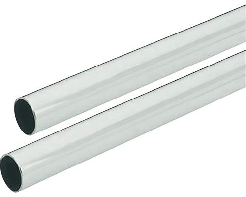 Koperbuis verchroomd Ø 15 mm lengte 100 cm Twee ronde metalen stangen