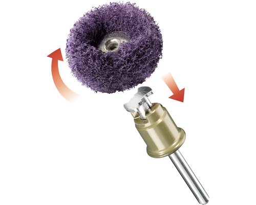 Reinigingsschijf met opspandoorn