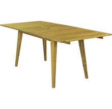 Uitschuifbare tuintafel van hout met vier poten