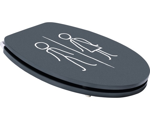 Toiletbril met pictogrammen voor dames en heren