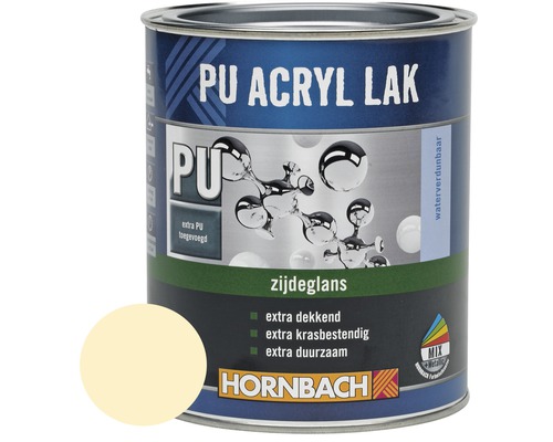 HORNBACH PU Acryl lak zijdeglans licht ivoor 750 ml