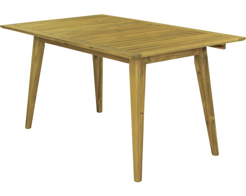 Rechthoekige houten tuintafel met vier poten