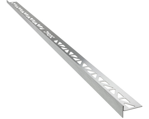 DURAL Afschotprofiel links RVS 10 mm x 148 cm Tegelprofiel van metaal met driehoekige uitsparingen