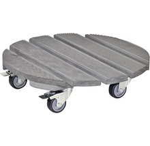 Plantenroller van hout met wielen