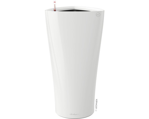 LECHUZA All-in-One Set Bloempot Premium Delta Kunststof wit Ø 30 cm H 56 cm Kunststof bloempot