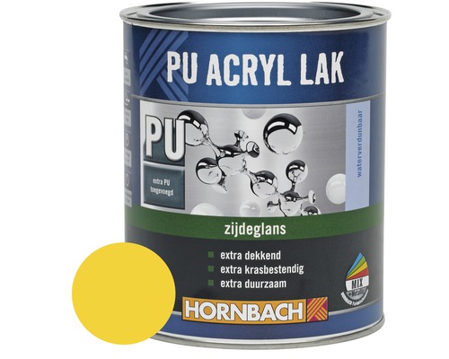HORNBACH PU Acryl lak zijdeglans geel 750 ml