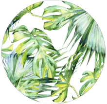 Cirkelvormig patroon met tropische bladeren