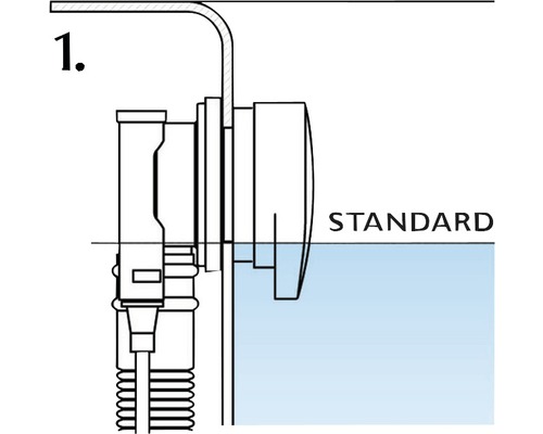 Standaard vulventiel voor toiletreservoirs