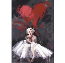 Schilderij met Marilyn Monroe, hart en verfpotten