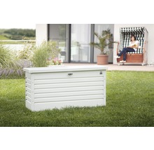 BIOHORT Opbergbox 130 staal wit 460 L, 134x62x71 cm