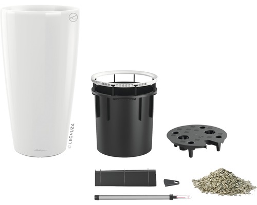 Bloempot met bewateringssysteem en accessoires