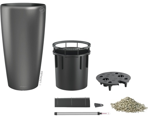 Componenten van de plantenbak met irrigatiesysteem