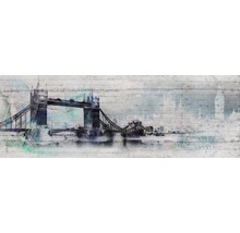 Decoratieve wandafbeelding met de Tower Bridge in Londen