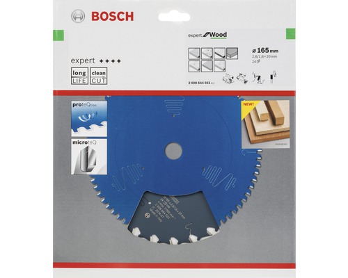 Bosch Expert Wood cirkelzaagblad, diameter 165 millimeter