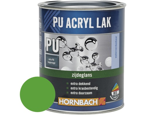 HORNBACH PU Acryl lak zijdeglans groen 750 ml