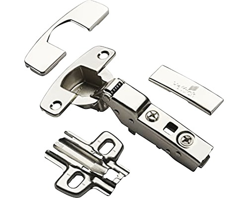 Scharnier met montageplaat en afdekkap