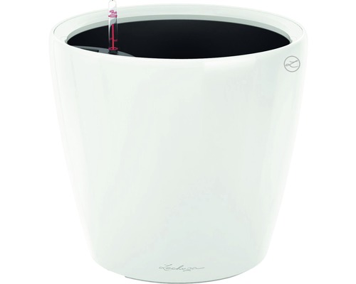 LECHUZA All-in-One Set Bloempot Premium Classico Kunststof wit Ø 35 cm H 32,5 cm Witte plantenpot met irrigatiesysteem