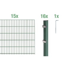 ALBERTS Dubbelstaafmat set 6/5/6 3000 x 80 cm groen