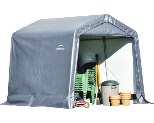 ShelterLogic gereedschapsschuur met tuingereedschap