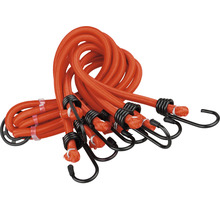 Oranje elastische koorden met haken voor ladingzekering