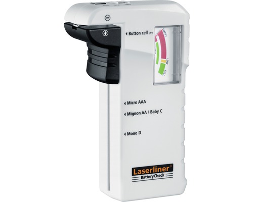 Batterijtester voor knoopcellen, micro AAA, mignon AA, baby C en mono D batterijen