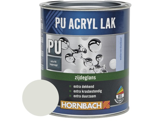 HORNBACH PU Acryl lak zijdeglans lichtgrijs 375 ml