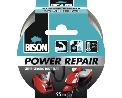 BISON Power Repair duct tape grijs 25 m x 48 mm