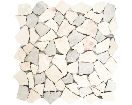 Mozaïektegel natuursteen CIOT 30/4013 beige/grijs mix 30,5x32,5 cm