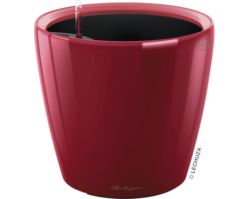 LECHUZA All-in-One Set Bloempot Premium Classico Kunststof rood Ø 35 cm H 32,5 cm Rood gekleurde plantenpot met irrigatiesysteem