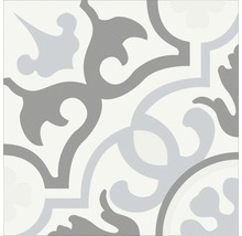 Wand- en vloertegel Flori grijs 20x20 cm-thumb-0