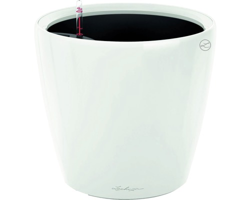 LECHUZA All-in-One Set Bloempot Premium Classico Kunststof wit Ø 43 cm H 39,5 cm Witte plantenpot met irrigatiesysteem