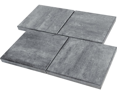 DIEPHAUS Terrastegel iStone Pure met facet kwartsiet, 40 x 40 x 4 cm Vier vierkante betontegels voor buiten