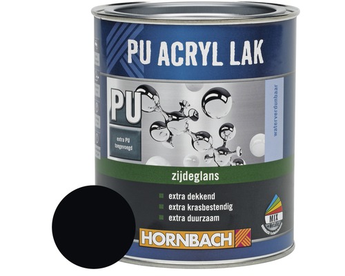 HORNBACH PU Acryl lak zijdeglans zwart 750 ml-0