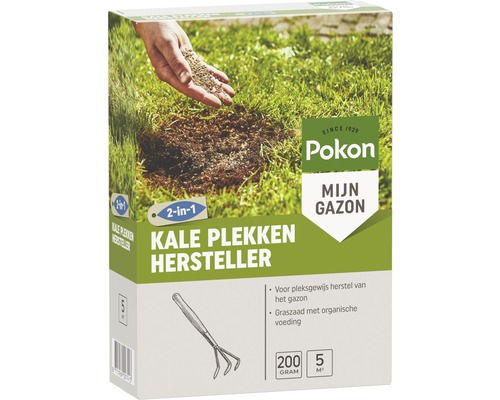 Pokon Kale Plekken Hersteller verpakking voor het herstellen van kale plekken in het gazon