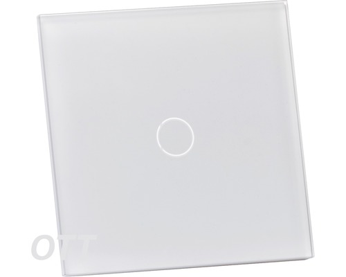 Vierkante afdekplaat van glas voor een lichtschakelaar