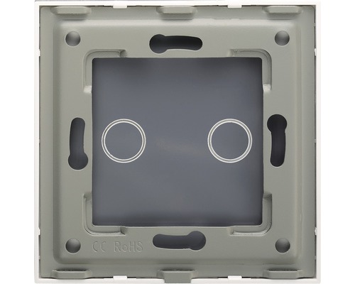 Achterkant van een lichtschakelaar met twee schakelaars