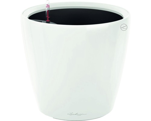 LECHUZA All-in-One Set Bloempot Premium Classico Kunststof wit Ø 50 cm H 47 cm Witte plantenpot met watergeefsysteem