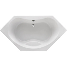 Hoekbad van acryl, bovenaanzicht