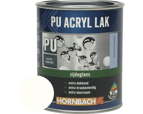 HORNBACH PU Acryl lak zijdeglans wit 750 ml PU Acryl Lak blik van Hornbach