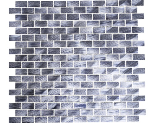 Mozaïektegel metaal aluminium XAM 421 zwart 30,5x32,5 cm Mozaïektegel met rechthoekige elementen