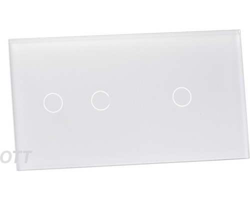 Drievoudige glazen schakelaar voor het licht