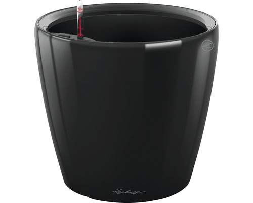 LECHUZA All-in-One Set Bloempot Premium Classico Kunststof zwart Ø 50 cm H 47 cm Zwarte plantenpot met irrigatiesysteem voor planten