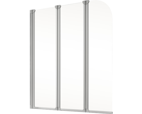 Douchescherm van glas met metalen frame