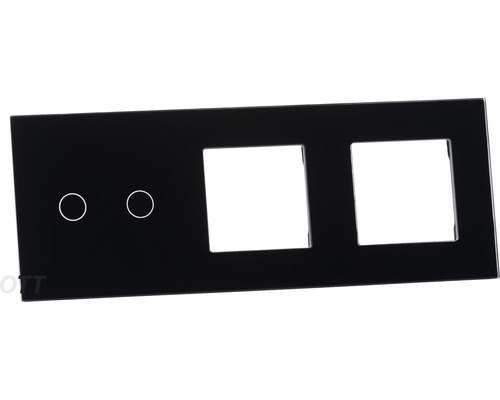 Schakelaarframe voor twee schakelaars en twee knoppen