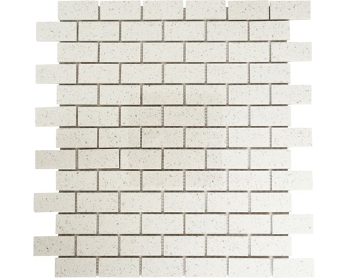 Mozaïektegel kunststof XCM ASMB1 wit 30x30 cm Mozaïekmat met rechthoekige stenen