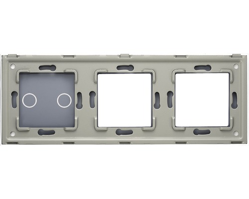 Drievoudig frame voor schakelaars met één aanraakschakelaar